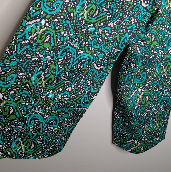 Foil Linen Wide Leg Green Trousers sz L NWT - Picture 6 of 10